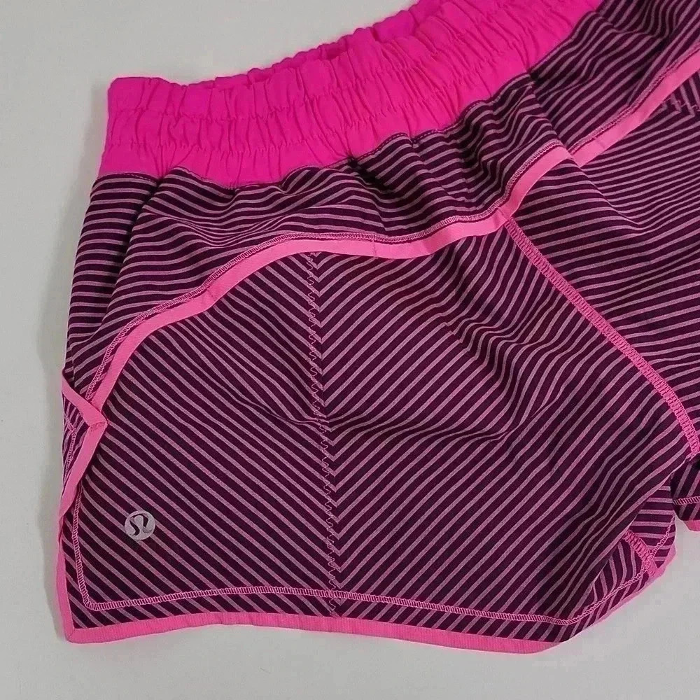 Lululemon Shake & Break ShortHyper Stripe Raspberry Glo Light / Raspberry Glo L - Picture 11 of 15